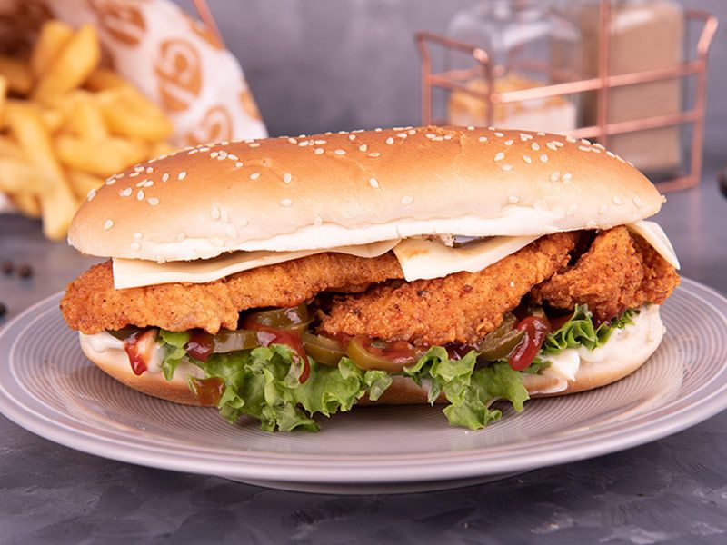 Fried Chicken Mozzarella Sandwich
