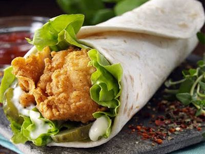 Fried Chicken Wrap Sandwich