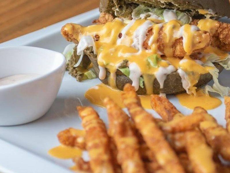 French Fries With Cheese Sandwich