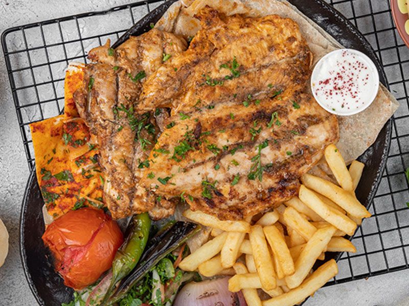 Whole Shish Chicken With Bread