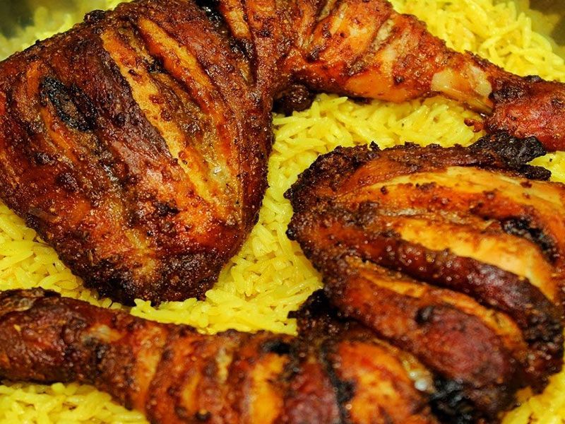 Oven Whole Grilled Chicken Meal