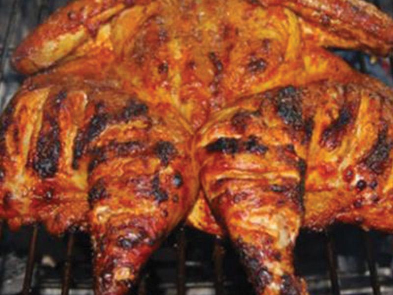 Charcoal grilled chicken