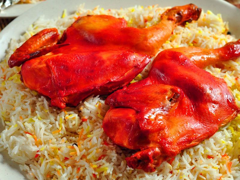 Whole Chicken Mandi With Kabsa Meal