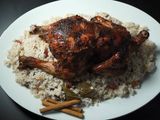 Whole Charcoal Grilled Chicken With Rice