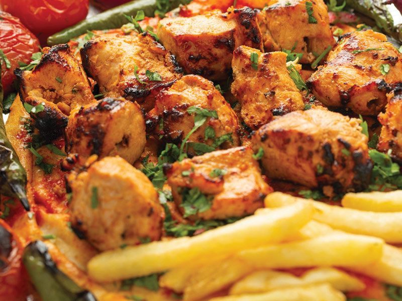 Shish Chicken With Bone Platter