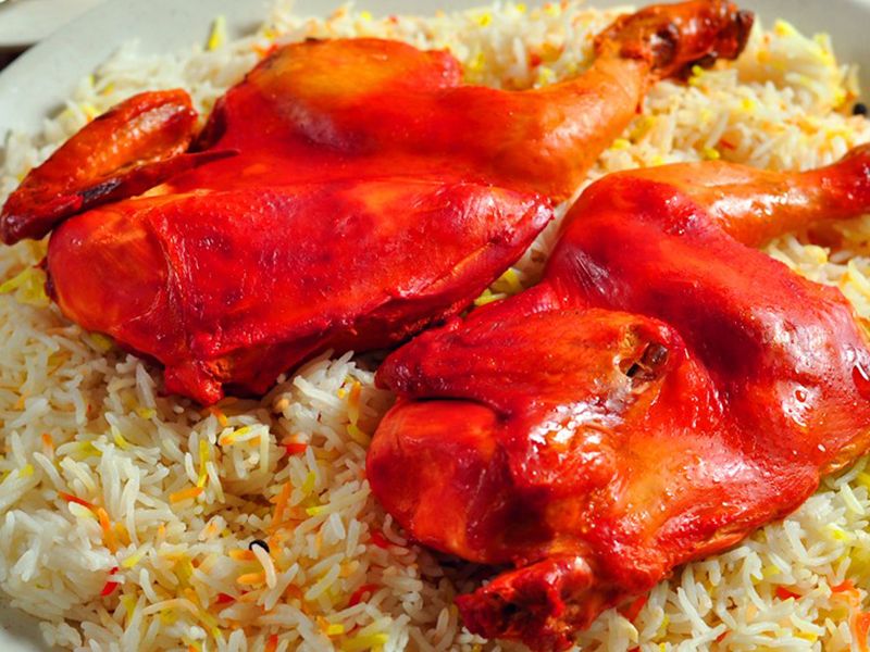 Half Chicken Mandi With Rice