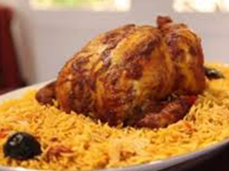 Whole Chicken Mandi With Biryani Kabsa