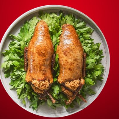2 Pieces Stuffed pigeons + rice