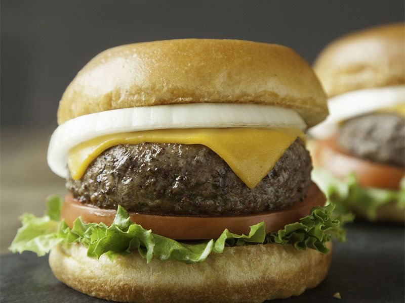 First Mushroom Beef Burger Sandwich