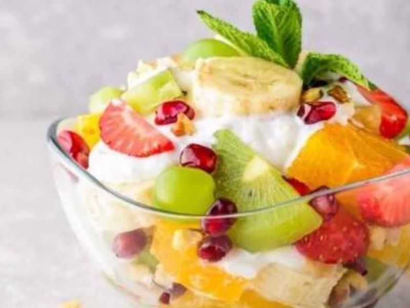Fruit Salad With Ice Cream