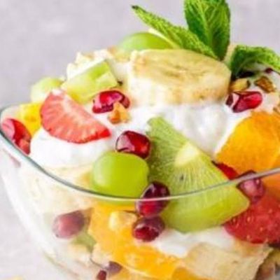 Fruit Salad With Ice Cream