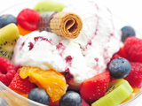 Fruit Salad with Ice Cream