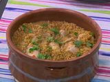 Grits with chicken casserole