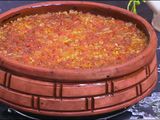 Grits with meat casserole