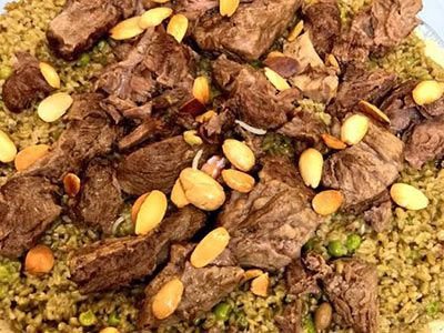 Freekeh With Rice And Shank Meat