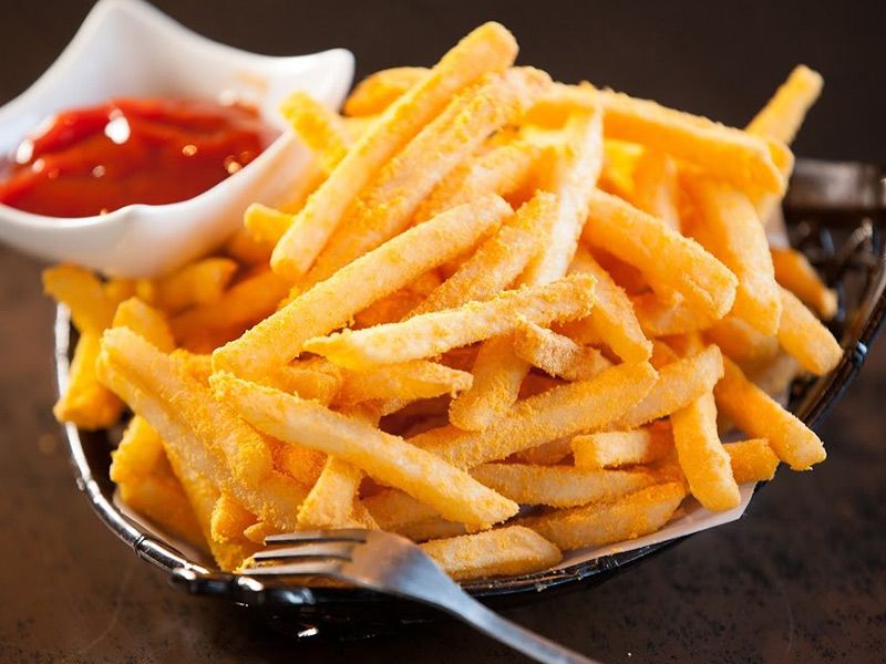 French Fries With Mozzarella Cheese And Cheddar Cheese