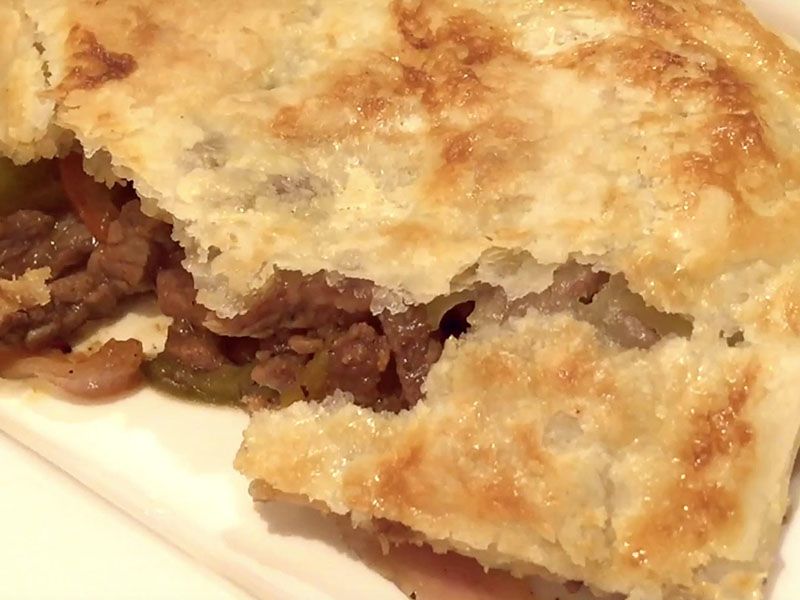 Meat With Special Dough Sauce Pie