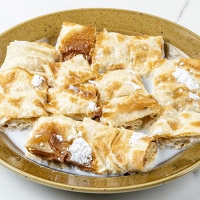 Baghasha with milk pie
