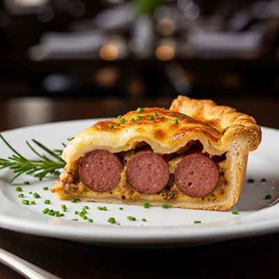 Cheese sausage pie