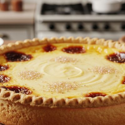 Medium Qeshta With Sugar and Custard Sweet Pie