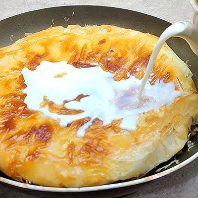 Kunafa and milk pie