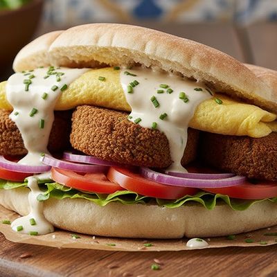 Falafel Omelette Sandwich