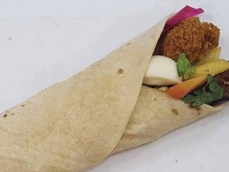 Falafel with Eggs Sandwich