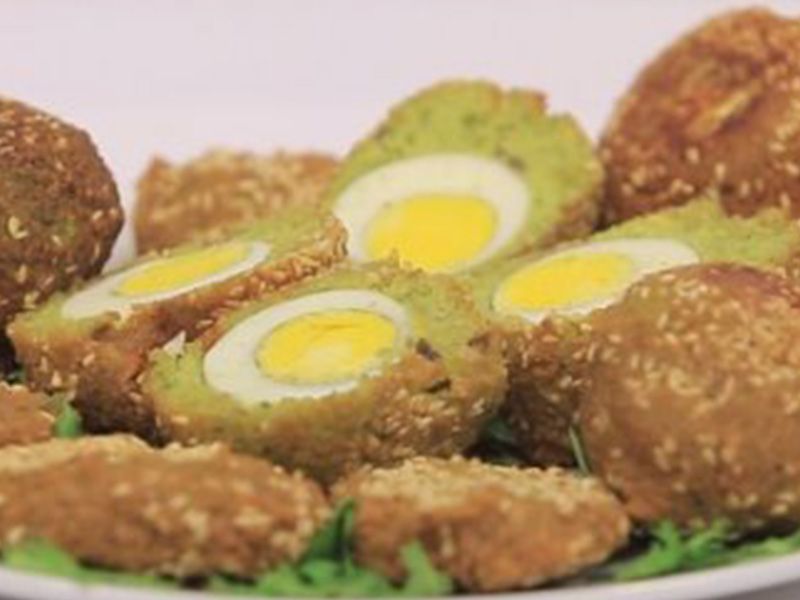 Falafel with Boiled Eggs