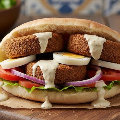 Falafel With Boiled Egg Sandwich