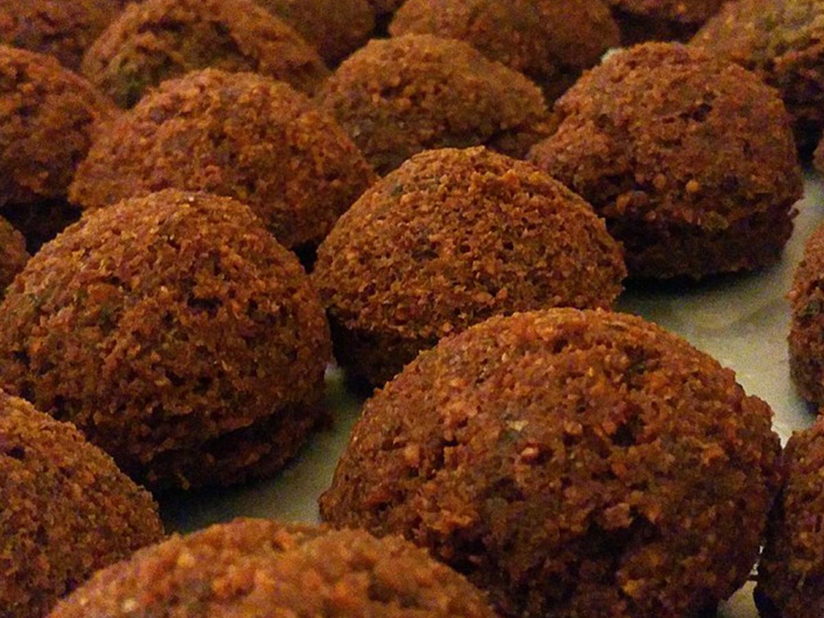 Cheese falafel sandwich