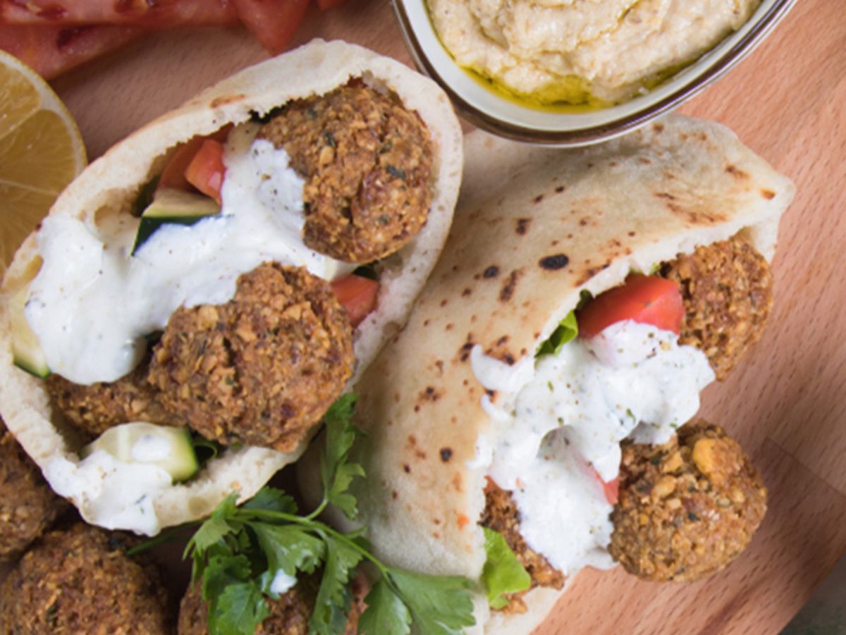 Stuffed falafel sandwich