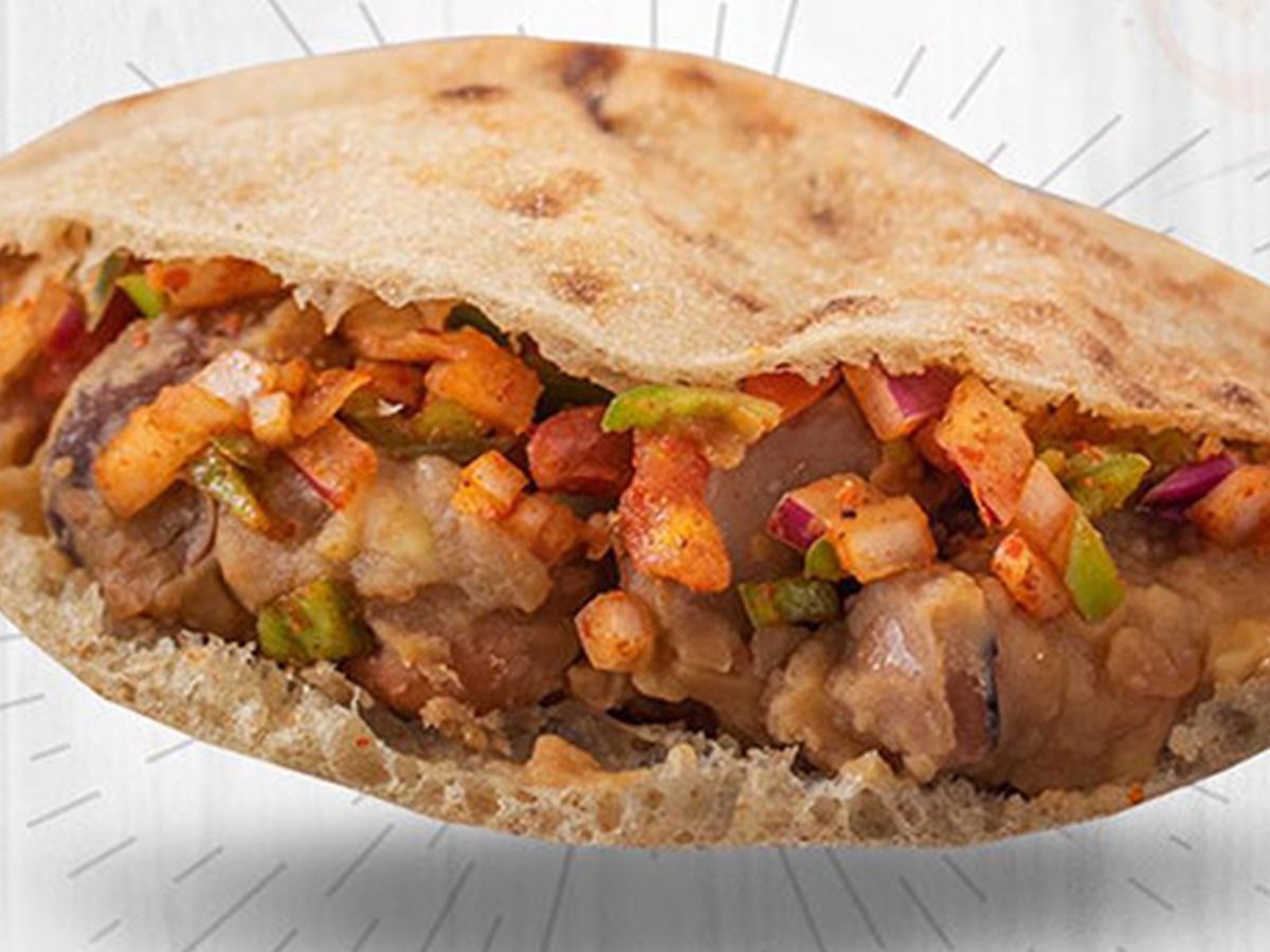 Foul with sausage sandwich
