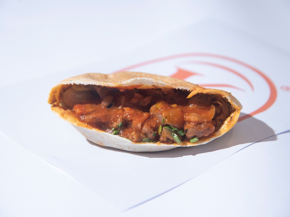 Foul with Sauce Sandwich