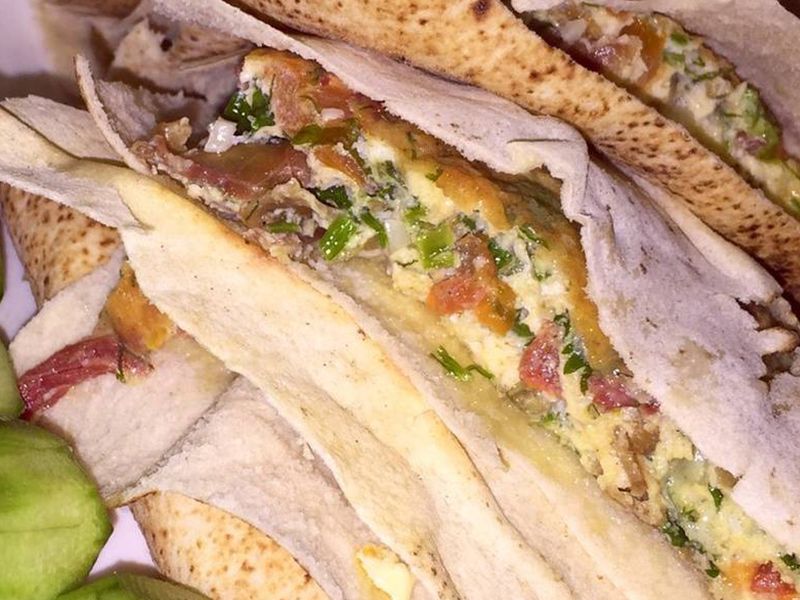 Foul With Fried Eggs Sandwich