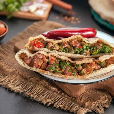 Foul with Olive Oil sandwich
