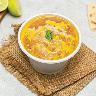 طبق فول بالطحينة