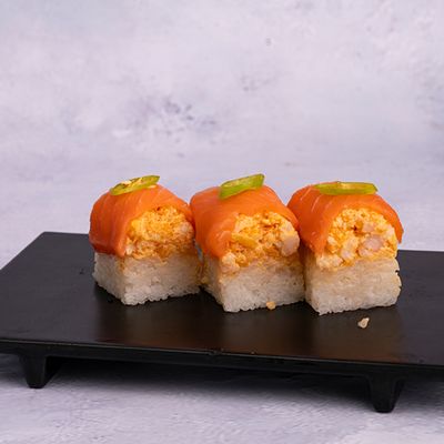 SALMON Fuego Oshi Sushi
