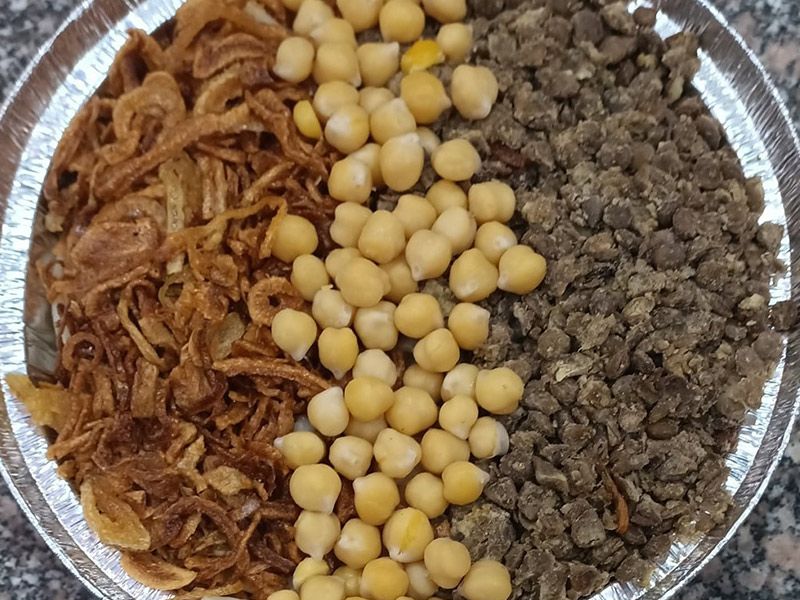 Small Foil Koshary Platter