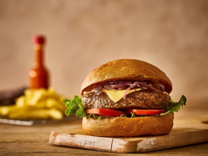 Feta Beef Burger Sandwich