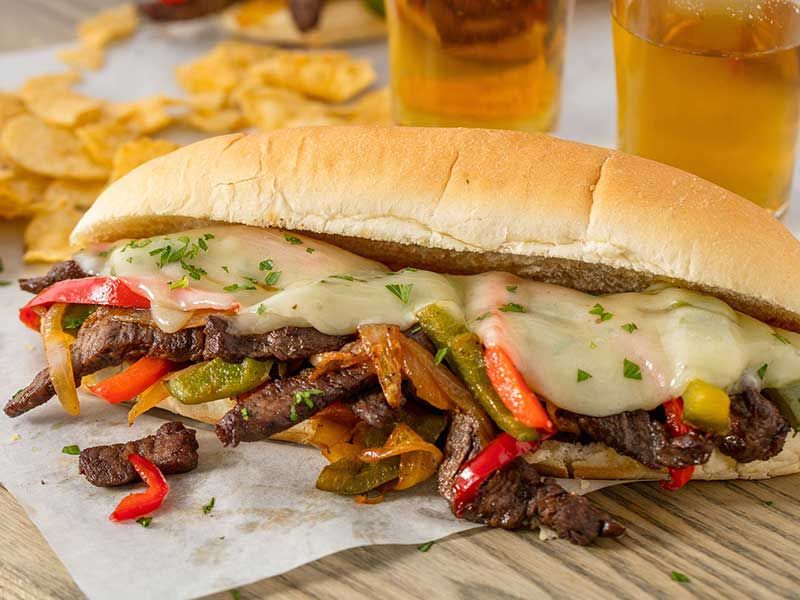 Beef Fillet With Cheese Sandwich