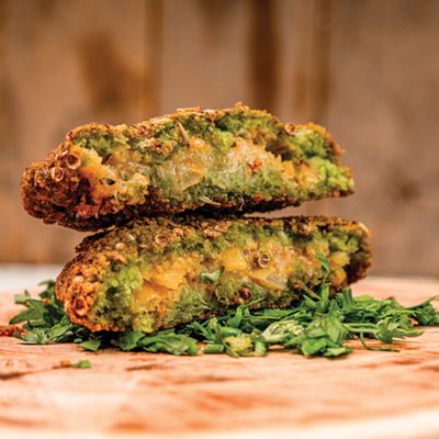 Falafel With Pickled Lemons With Safflower Patty