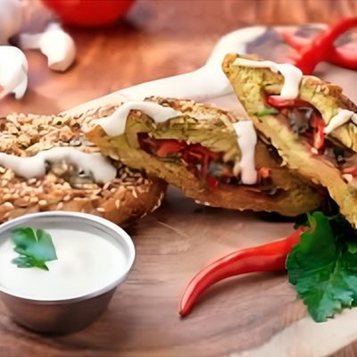 Stuffed Falafel patty