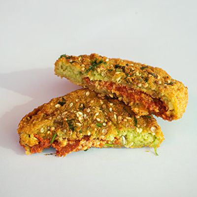 Falafel Patty Stuffed With Pastrami
