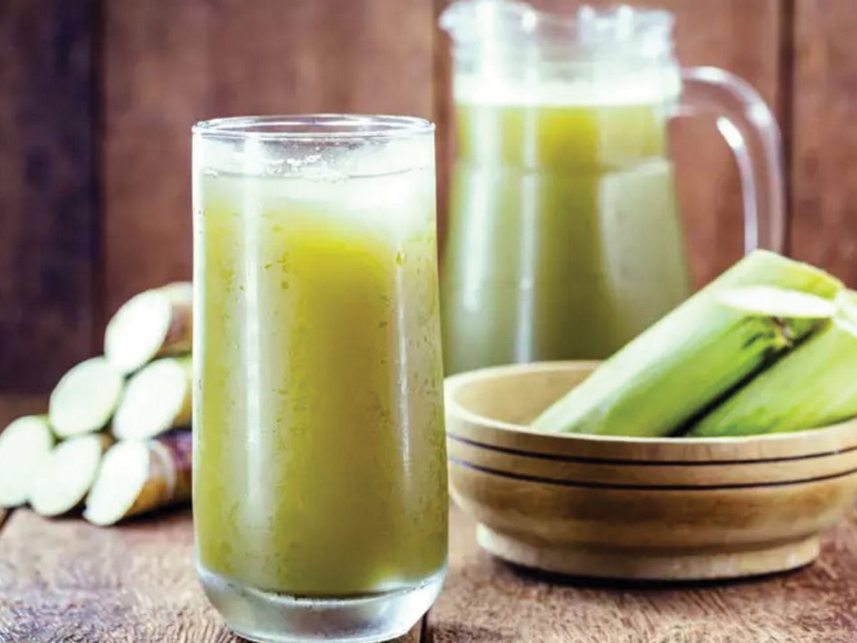 Sugarcane juice with milk