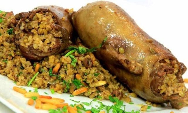 Stuffed Pigeon With Freekeh