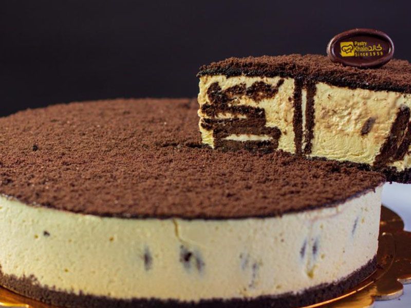 Piece of oreo cheesecake