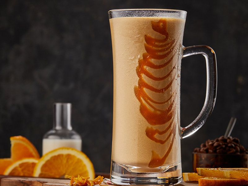 Orange cream coffee