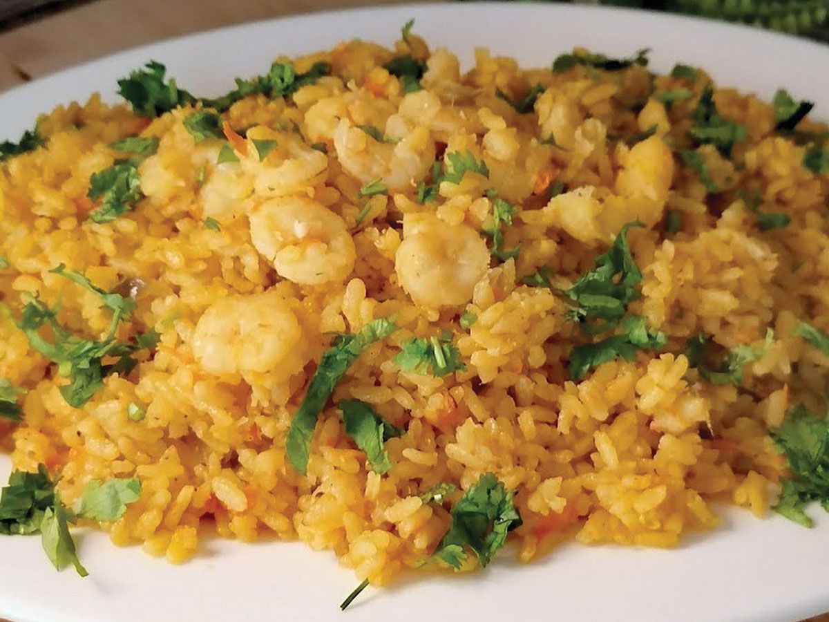 Calamari rice with shrimp