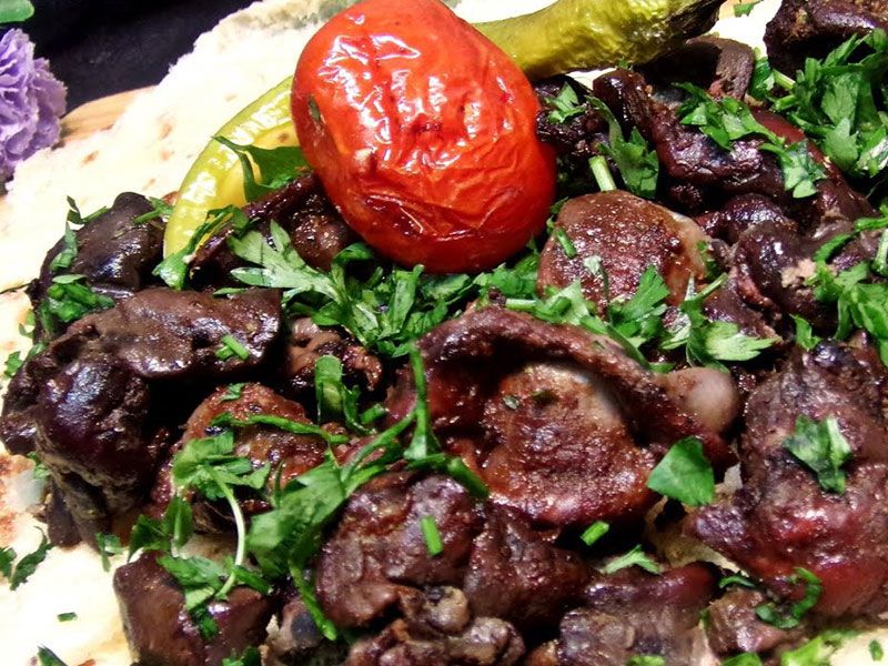 Charcoal Grilled Liver And Giblets