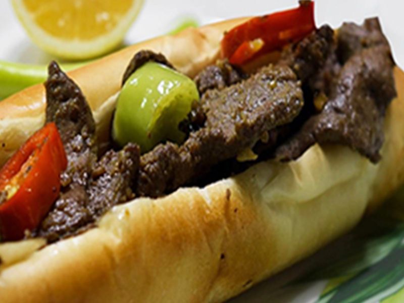 Liver Sandwich With Bell Pepper And Ketchup